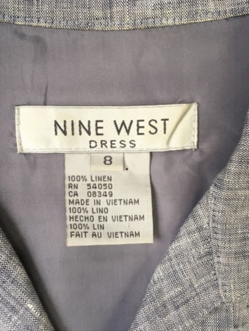 EUC Nine West Lined Linen Dress - Picture 2 of 6